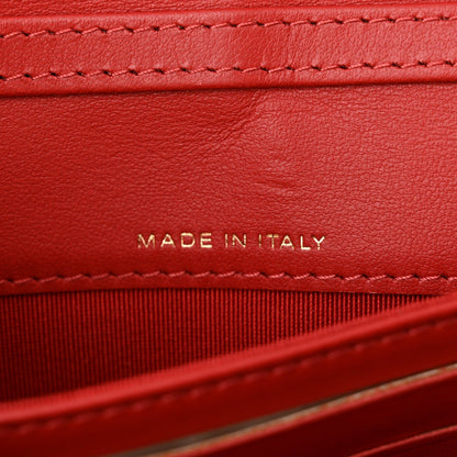 Aged Calfskin Quilted 2.55 Reissue Clutch With Chain Red
