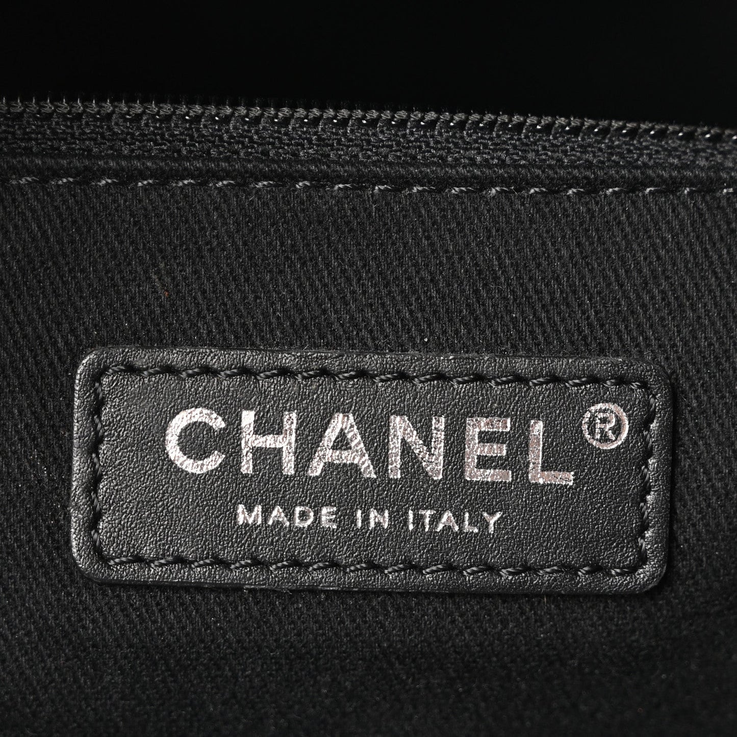 Lurex Canvas Small Deauville Tote Black