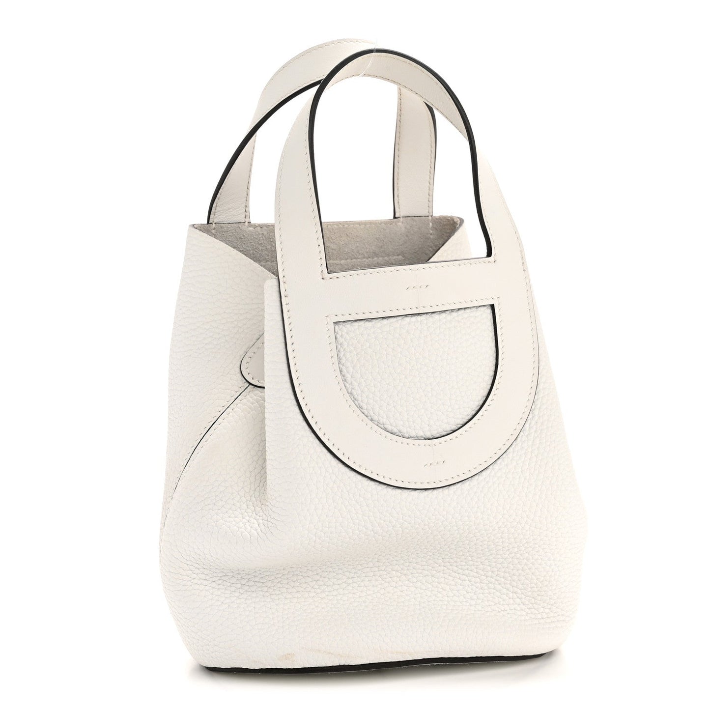 Taurillon Clemence Swift In-The-Loop 18 Bag New White