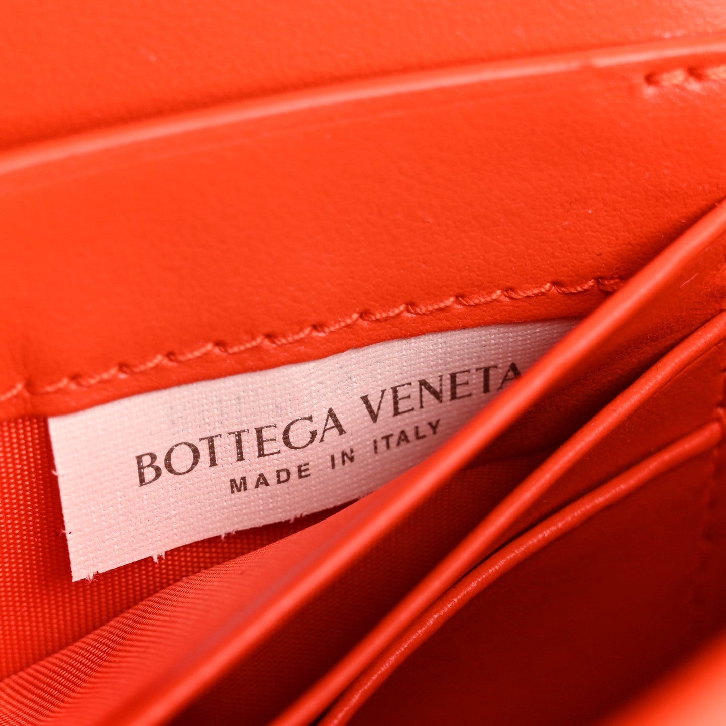 Nappa Intrecciato Long Andiamo Top Handle Clutch Orange
