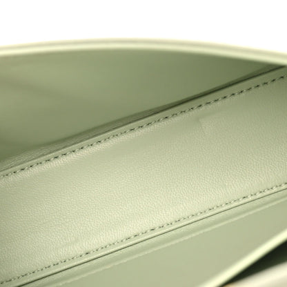 Shiny Calfskin Triomphe Chain Shoulder Bag Jade