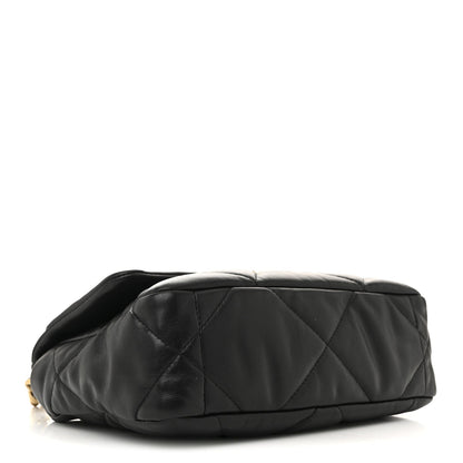 Lambskin Quilted Medium Chanel 19 Flap Black