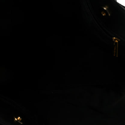 Calfskin Cerf Executive Shopper Tote Black