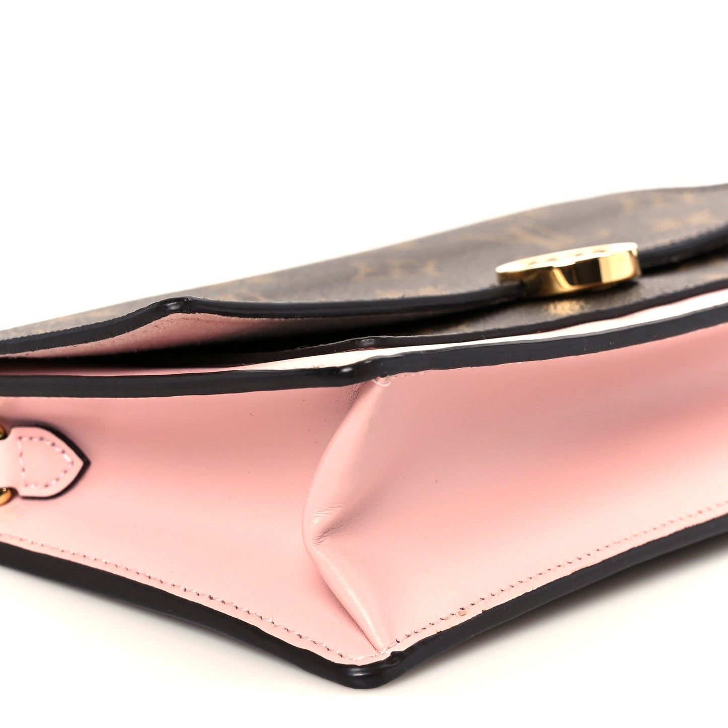Monogram Flore Chain Wallet Rose Ballerine