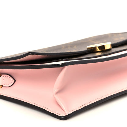 Monogram Flore Chain Wallet Rose Ballerine