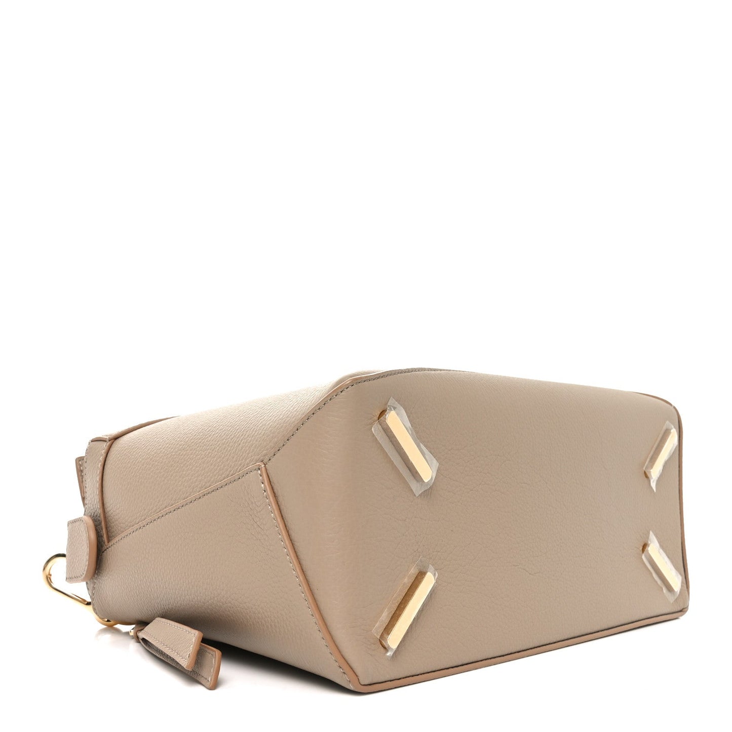 Calfskin Large Puzzle Edge Bag Sand