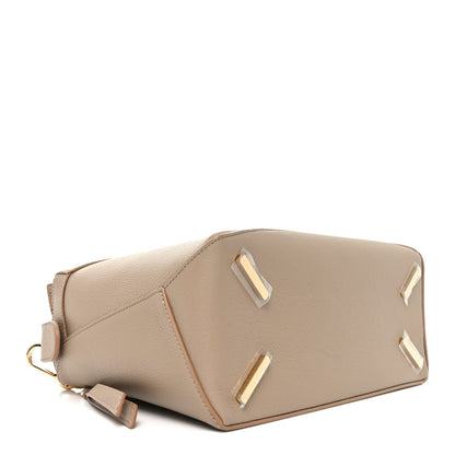 Calfskin Large Puzzle Edge Bag Sand