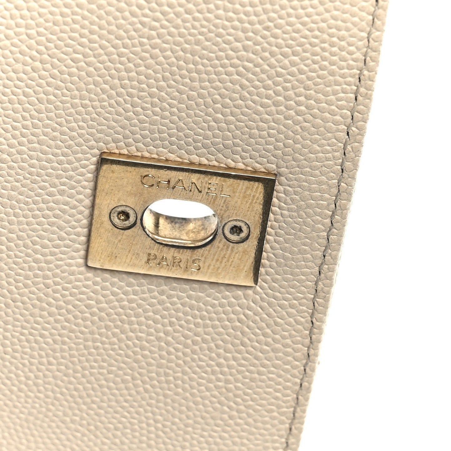 Caviar Lizard Embossed Chevron Quilted Small Coco Handle Flap Beige
