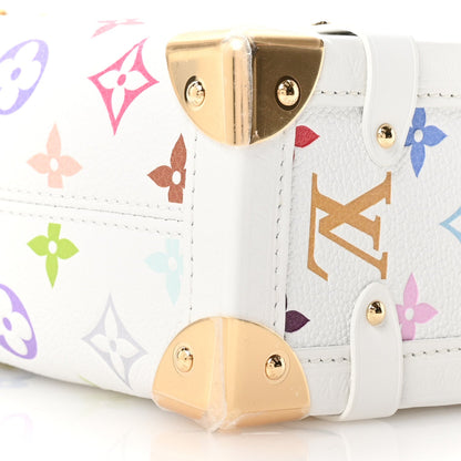 LV x TM Cowhide Monogram Multicolor Side Trunk MM White