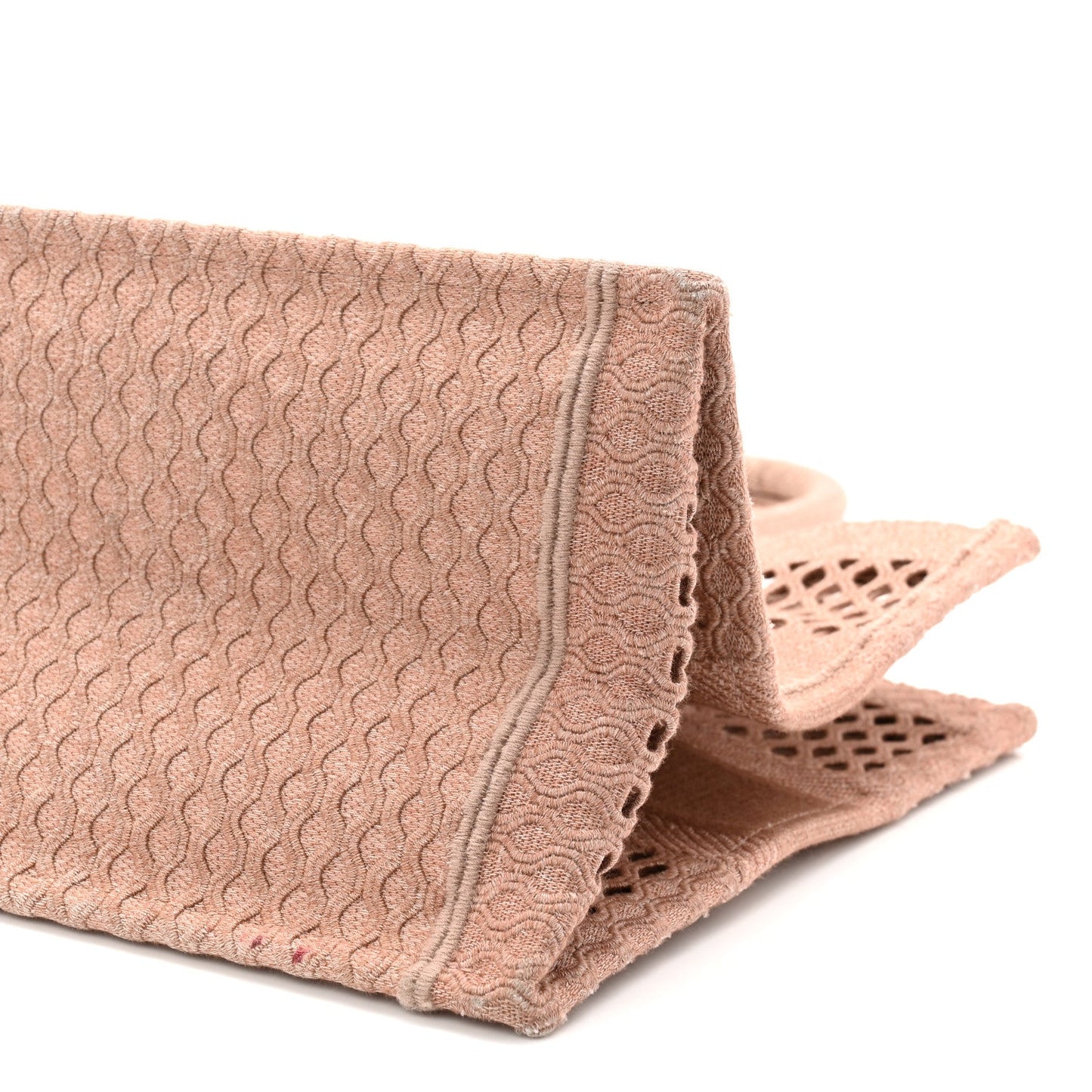 Mesh Embroidered Medium Book Tote Clay