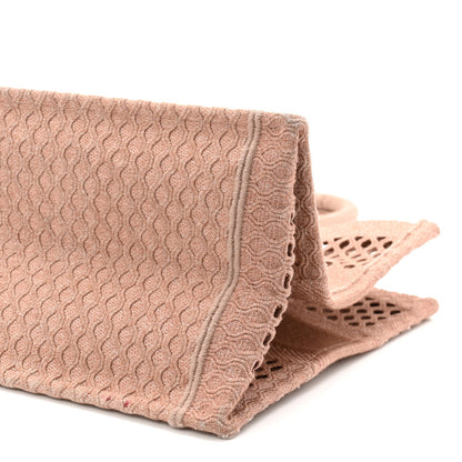 Mesh Embroidered Medium Book Tote Clay