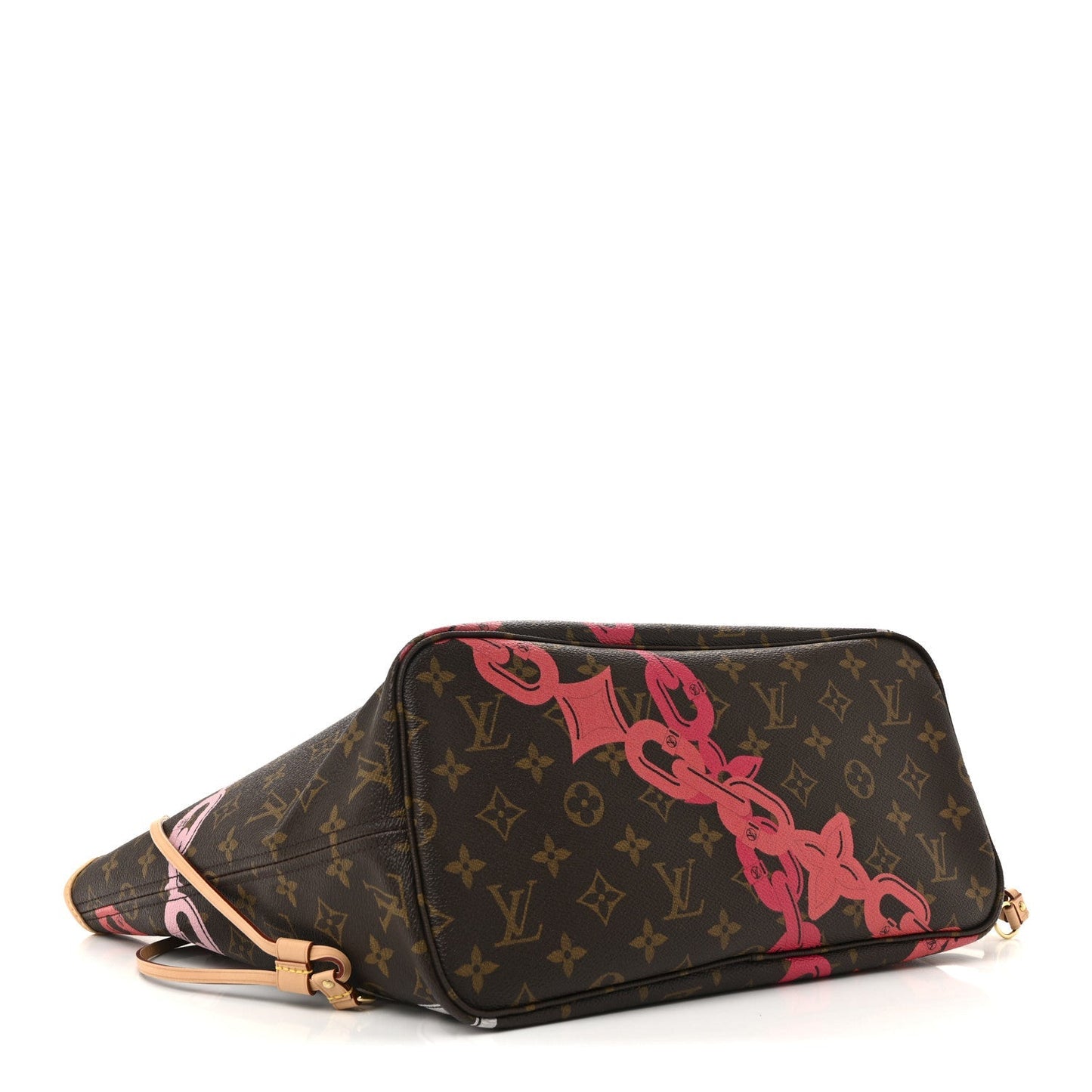 Monogram Bay Neverfull MM Rose Ballerine Poppy