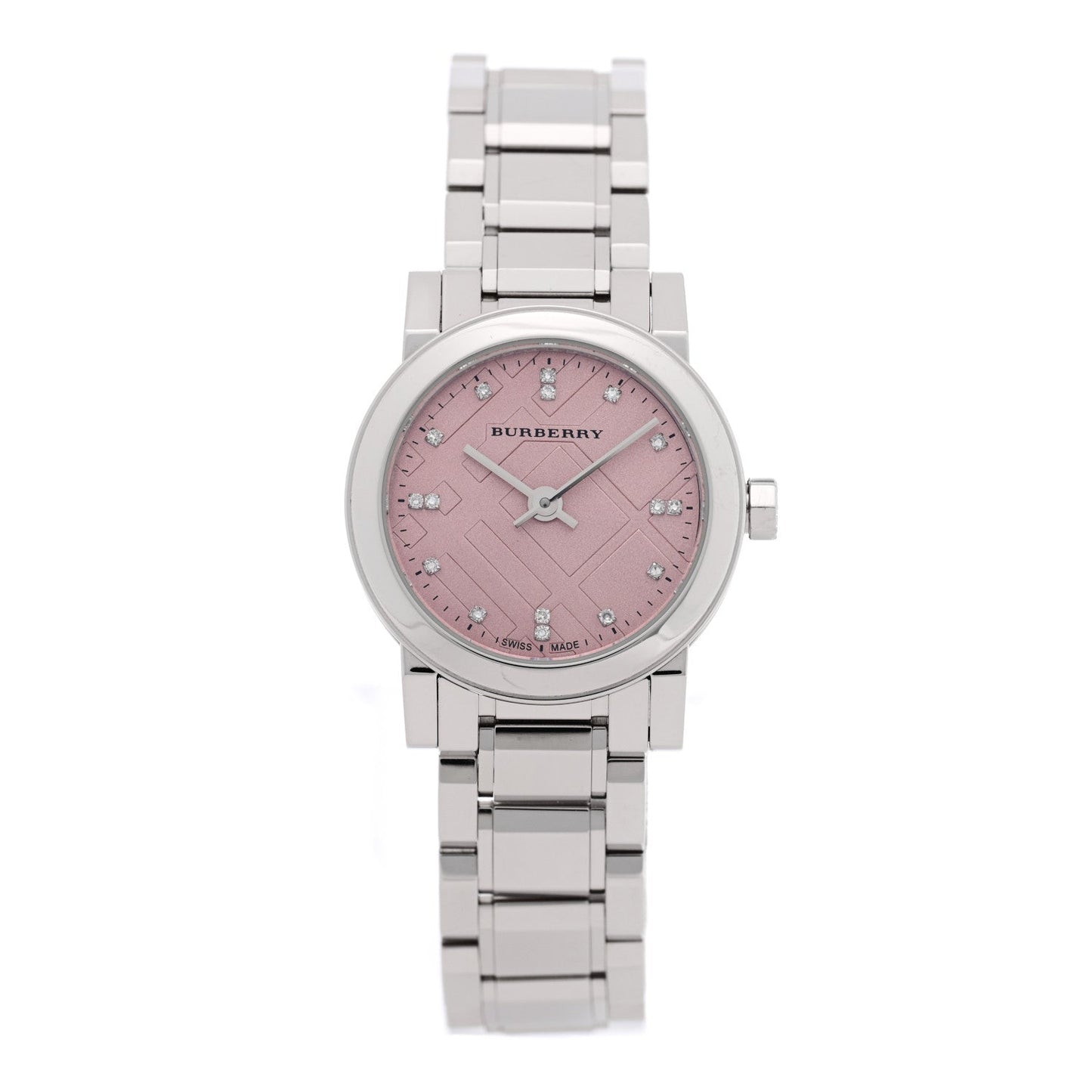 Stainless Steel Diamond 26mm Quartz Watch Pink BU9223
