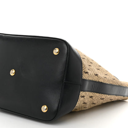Canvas All-Over Monogram Bucket Bag Black