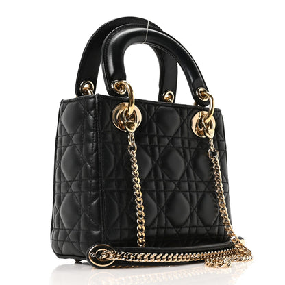 Lambskin Cannage Mini Lady Dior Black