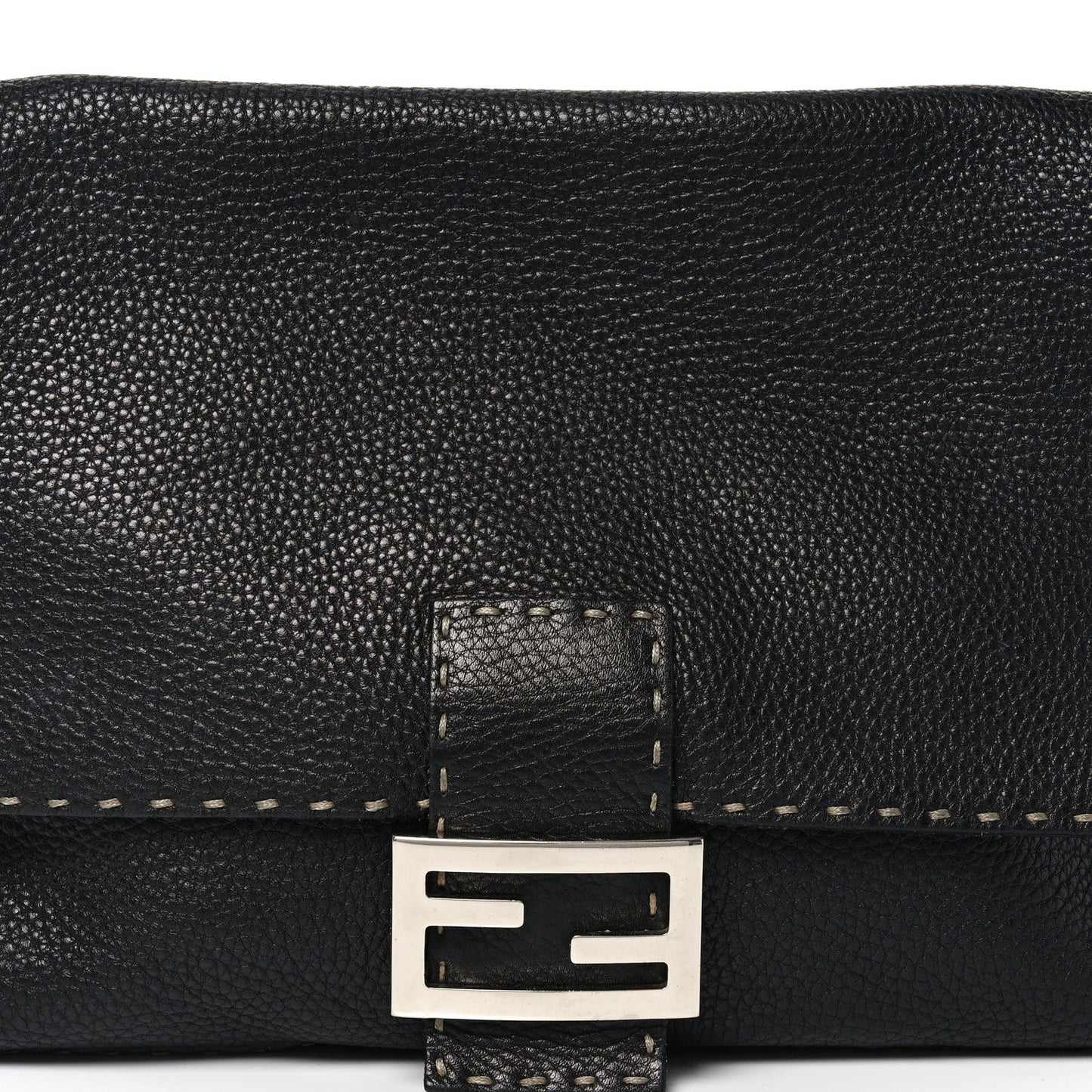 Calfskin Romano Selleria Forever Mama Baguette Black