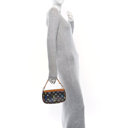 Monogram Multicolor Pochette Accessories Black