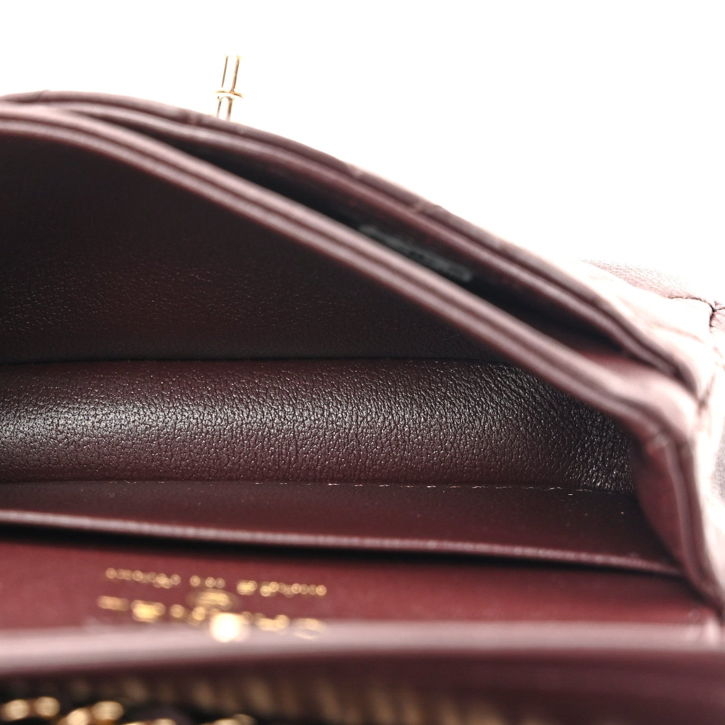 Lambskin Quilted Mini Double Flap With Hook Dark Brown