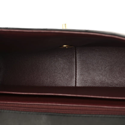 Lambskin Quilted Medium Single Flap Black