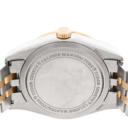 Stainless Steel 18K Yellow Gold Diamond Bezel 36mm Black Bay Automatic Watch Champagne 79653