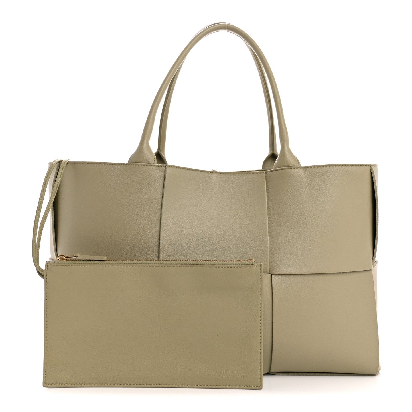 Nappa Maxi Intrecciato Medium Arco Tote Travertine
