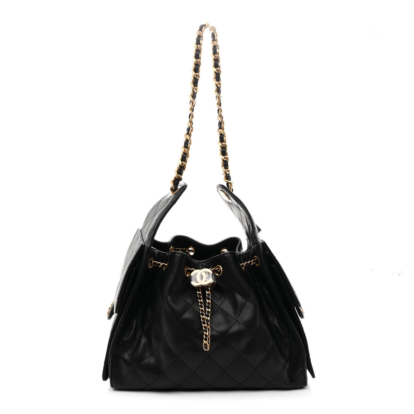 Caviar Quilted Small Chanel 25 Handbag Black