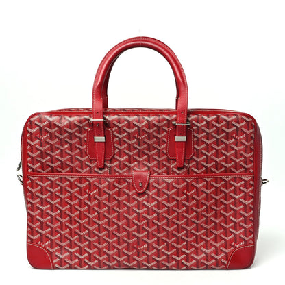 Goyardine Ambassade MM Briefcase Red