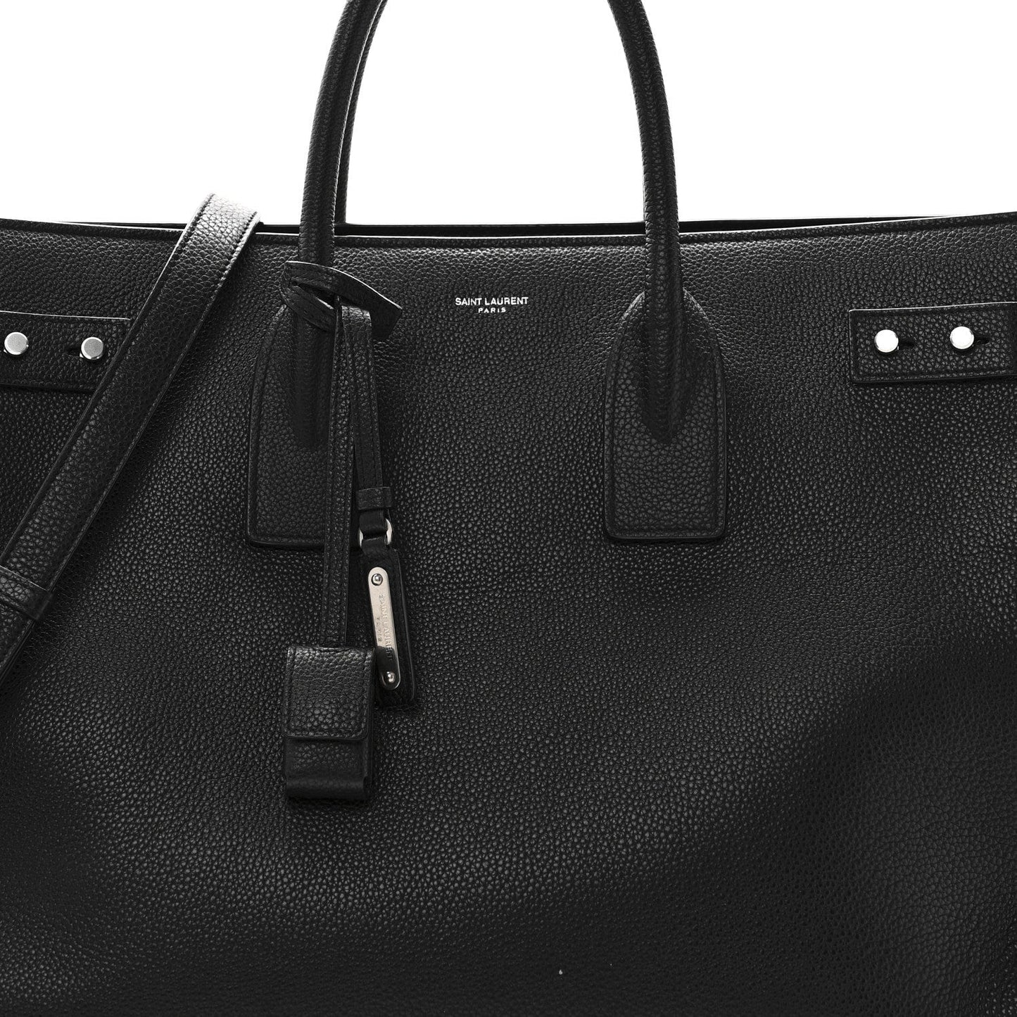 Grained Calfskin Large Souple Sac De Jour Black