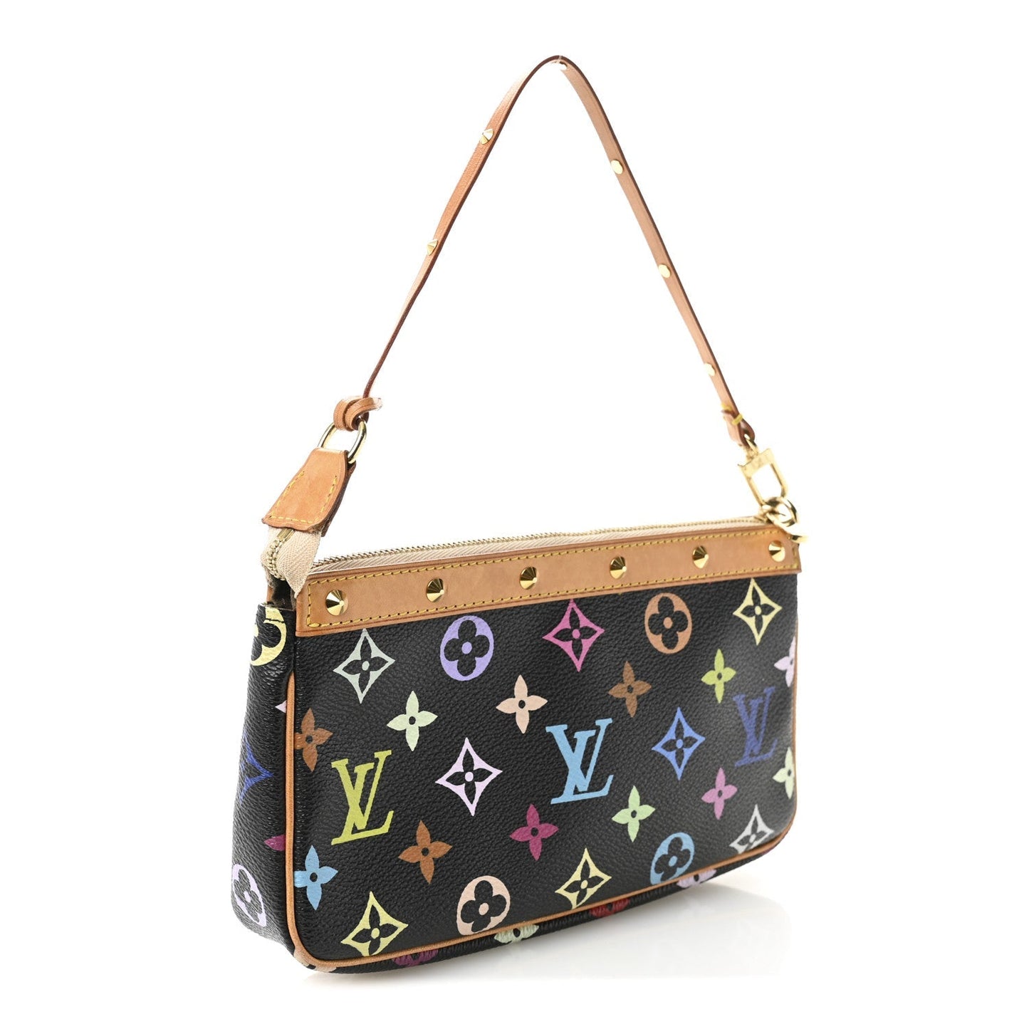 Monogram Multicolor Pochette Accessories Black