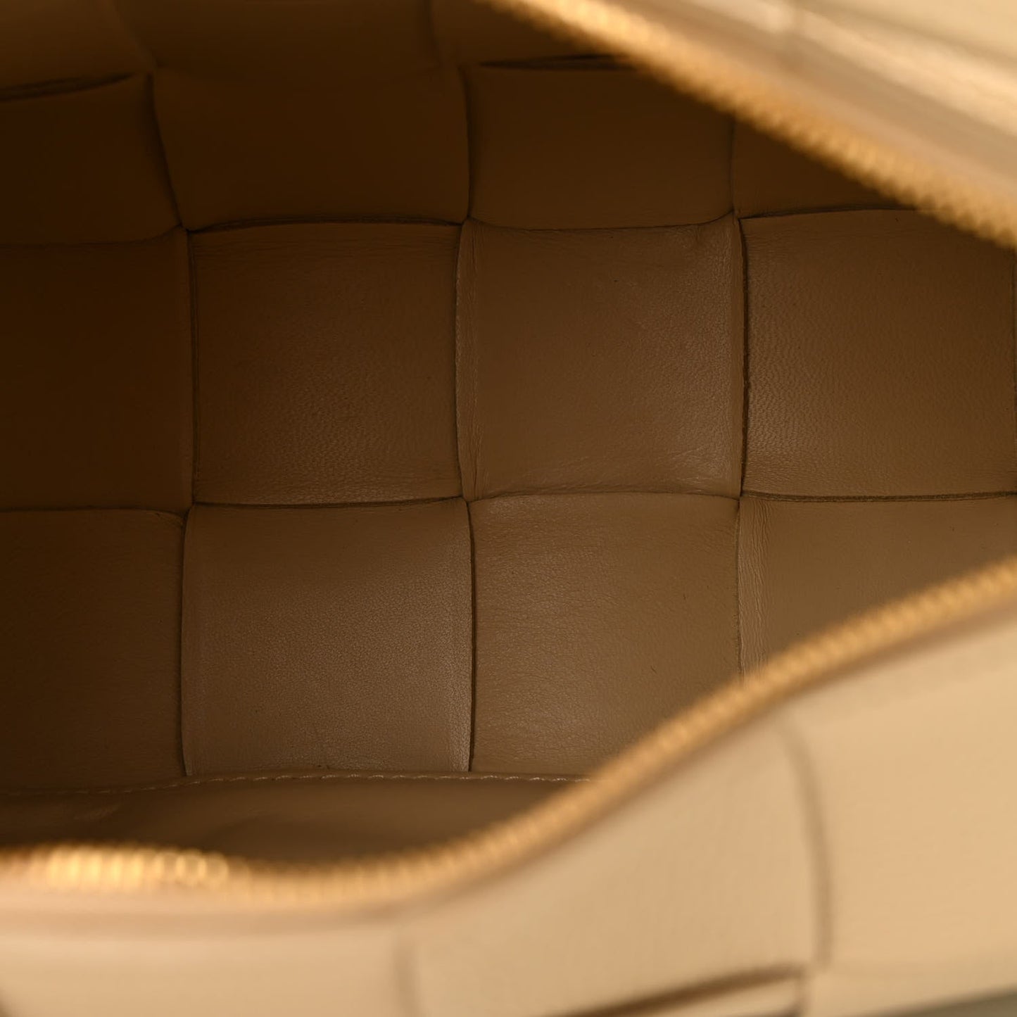 Grained Calfskin Maxi Intrecciato Brick Cassette Bag Porridge