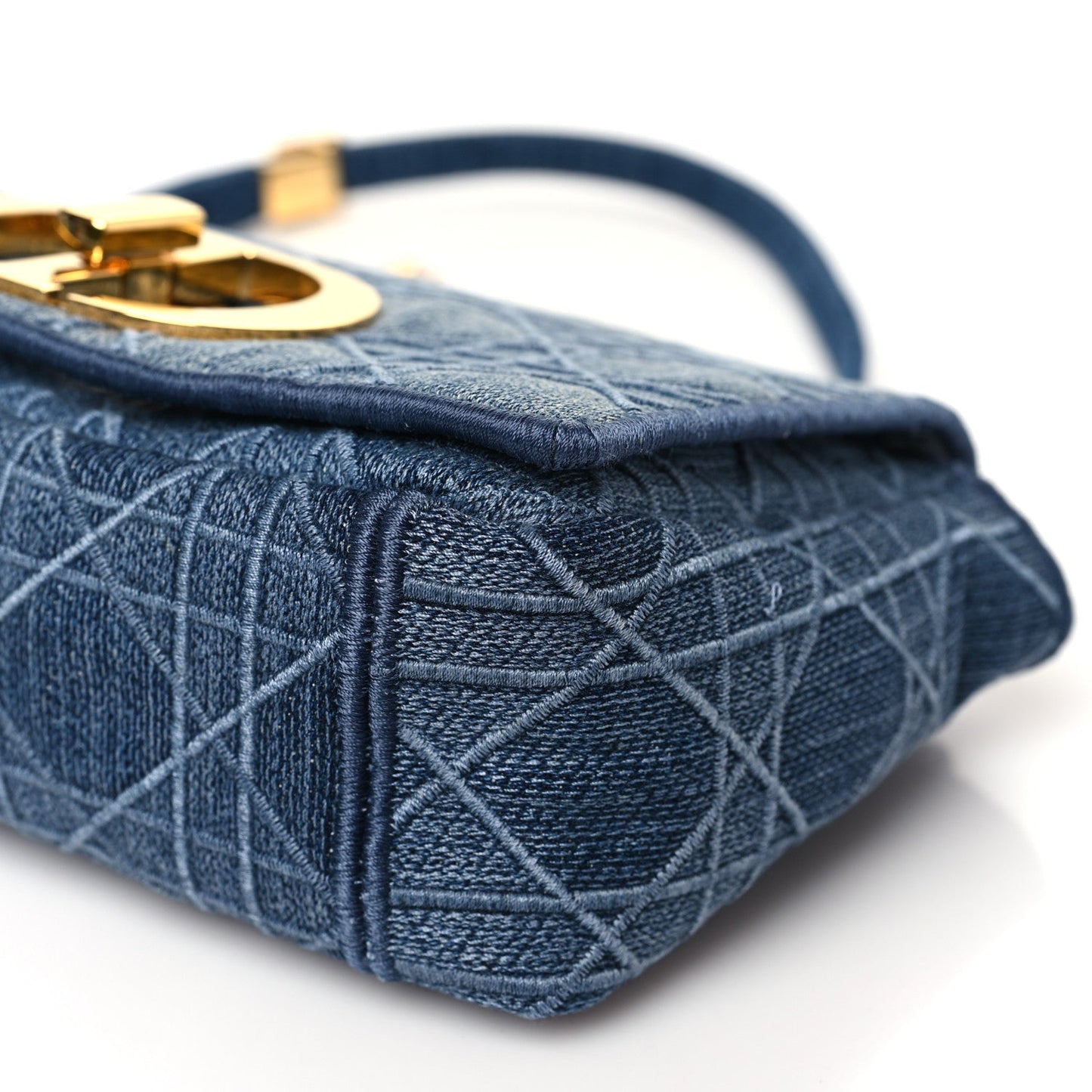 Denim Cannage Small Caro Bag Blue