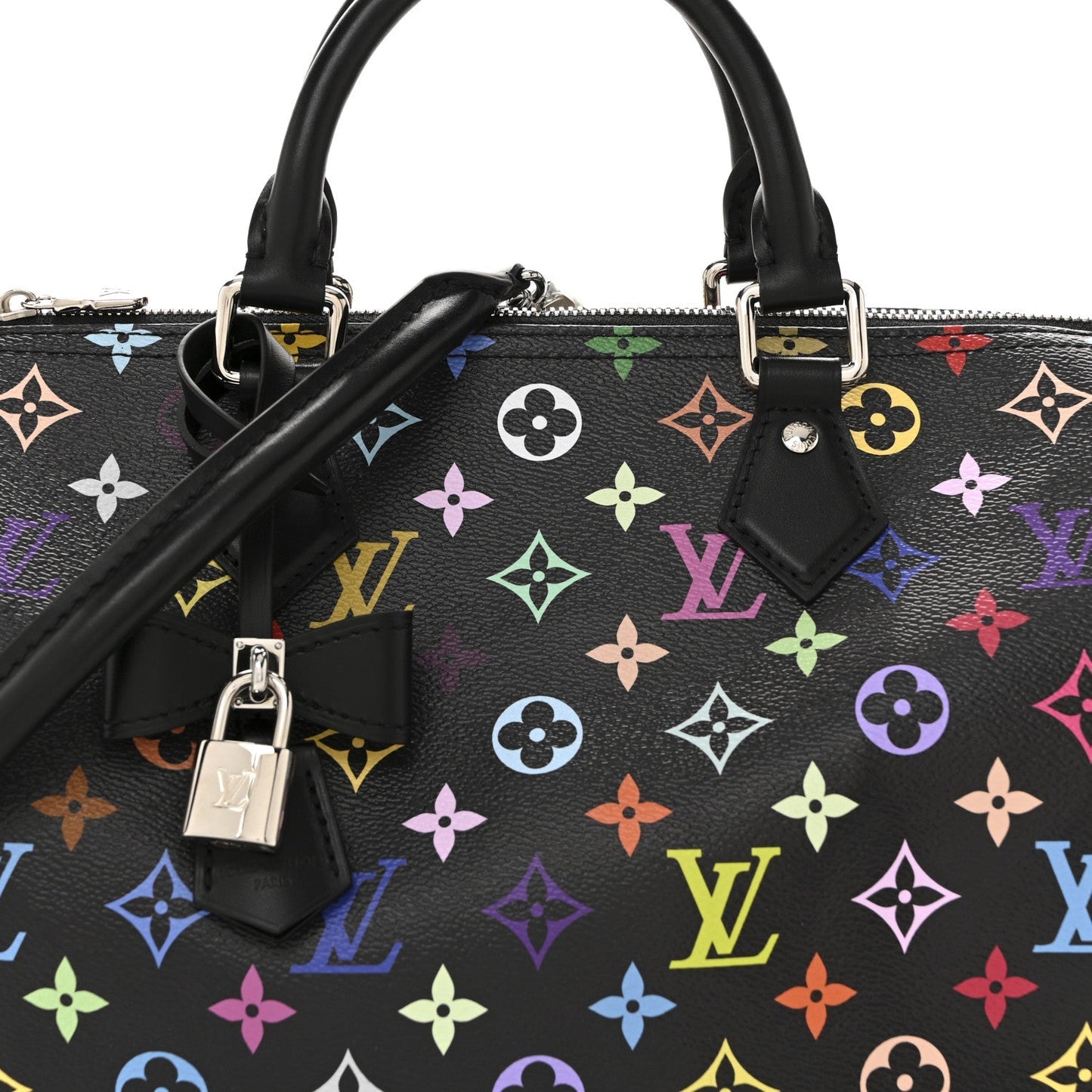 LV X TM Monogram Multicolor Speedy Soft 30 Black