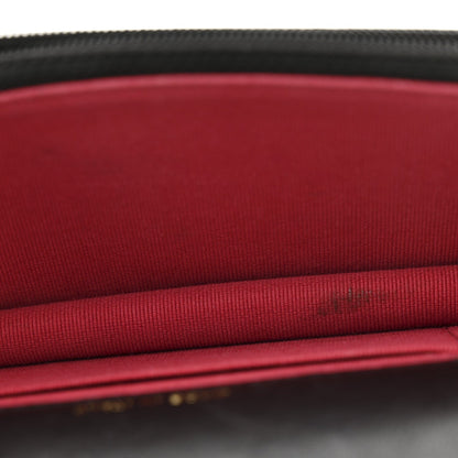 Lambskin Quilted Chanel 19 Flap Phone Holder With Chain Black