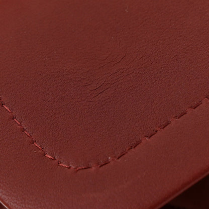 Lambskin Quilted Medium Double Flap Burgundy
