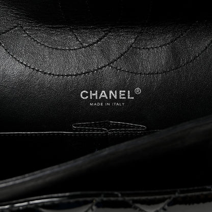 Distressed Patent Quilted 2.55 Reissue 227 Flap Black