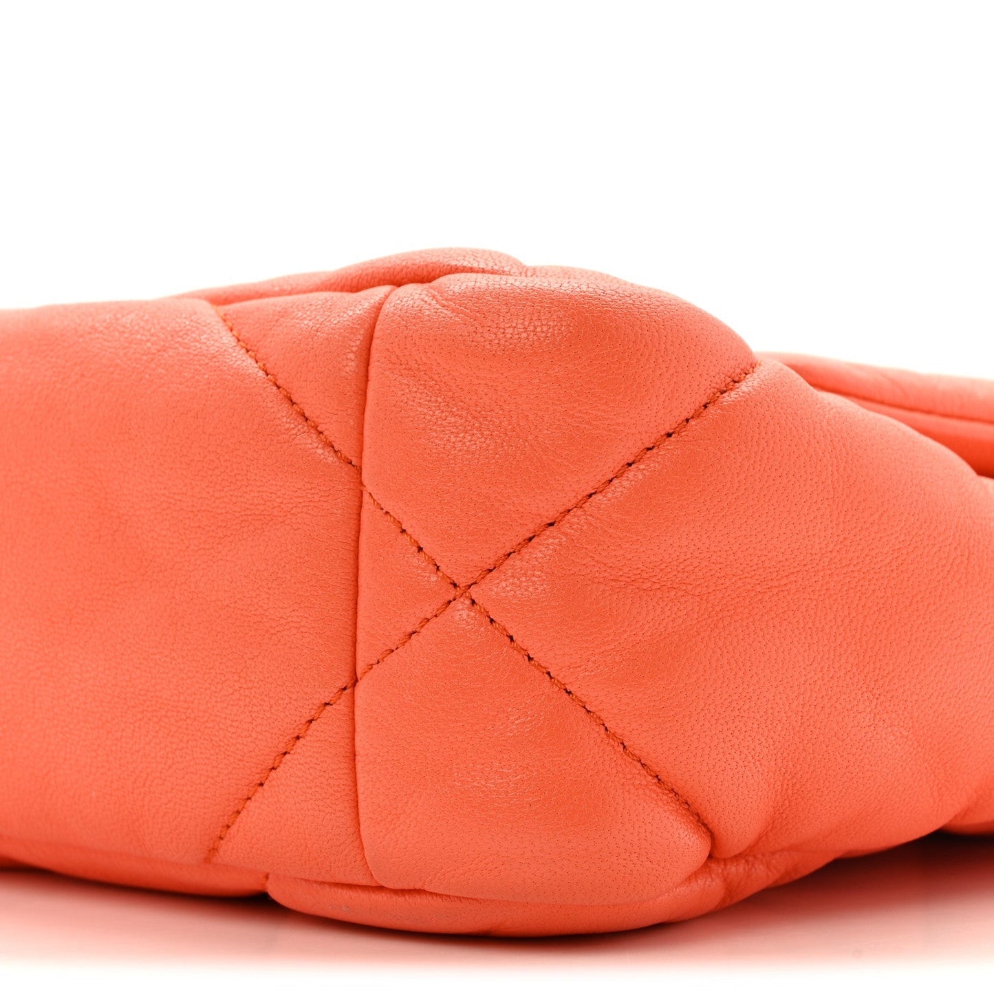 Goatskin Quilted Medium Chanel 19 Flap Orange