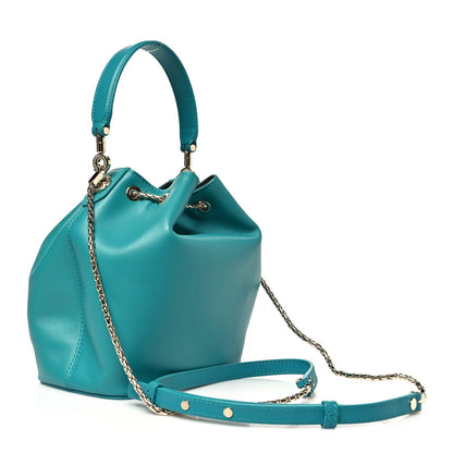 Calfskin Serpenti Forever Bucket Bag Tropical Turquoise