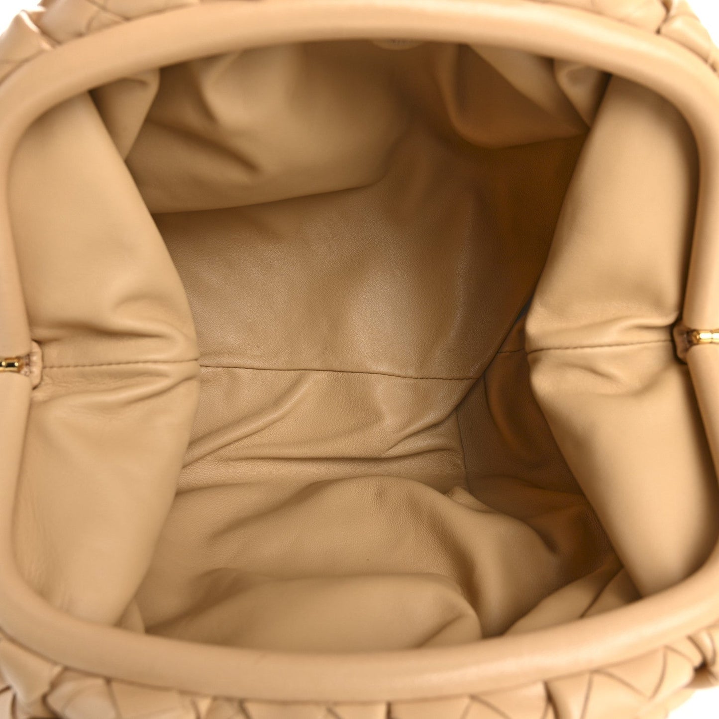 Nappa Maxi Intrecciato The Pouch Oversized Clutch Almond