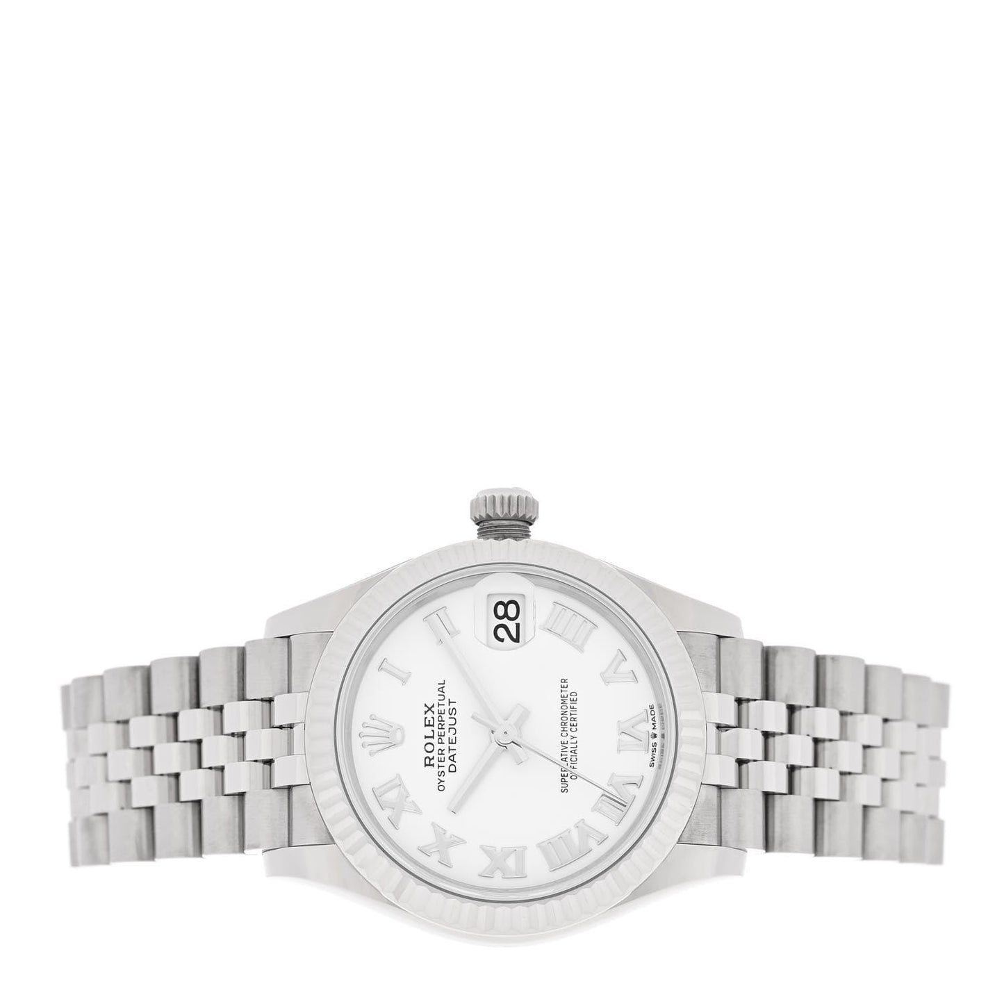 Stainless Steel 18K White Gold 31mm Oyster Perpetual Datejust Watch White Roman 278274