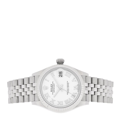 Stainless Steel 18K White Gold 31mm Oyster Perpetual Datejust Watch White Roman 278274