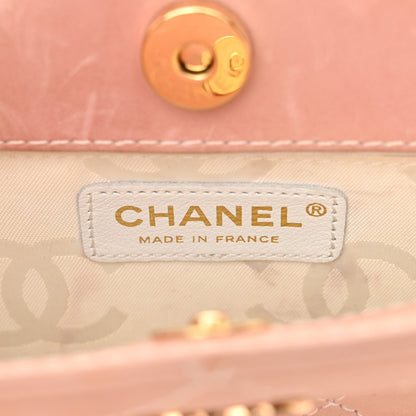 Lambskin Quilted Mini Evening Bag Pink
