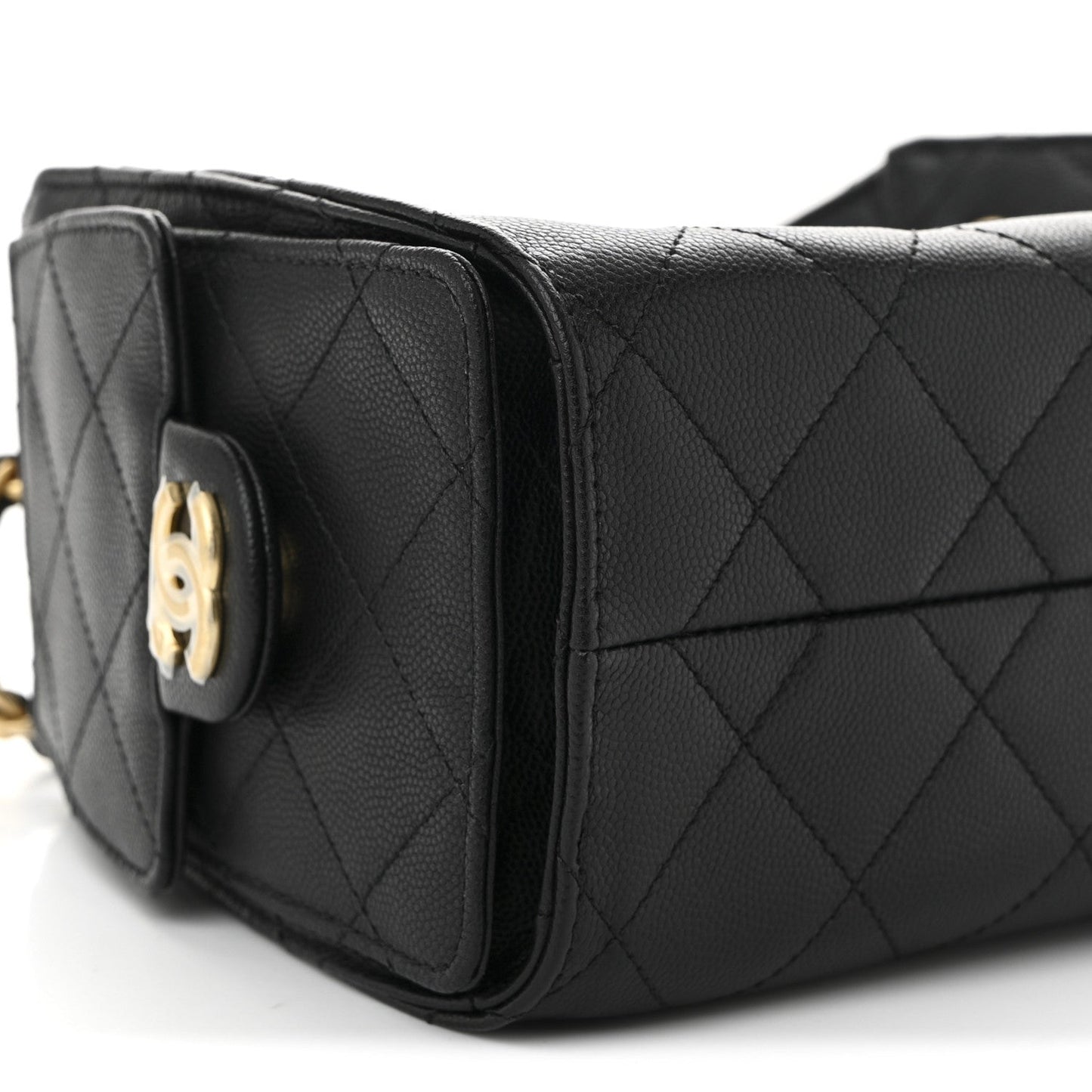 Caviar Quilted Mini Chanel 25 Handbag Black