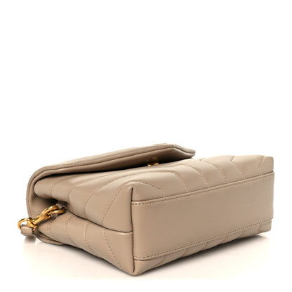 Calfskin Y Quilted Monogram Toy Loulou Crossbody Bag Dark Beige