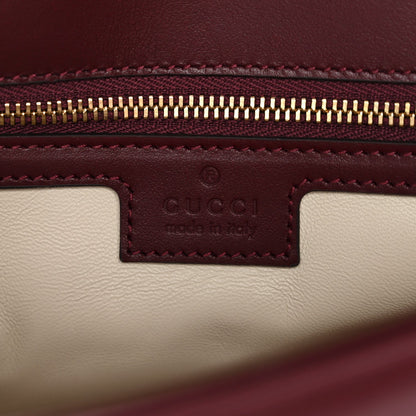 Calfskin Matelasse Small GG Marmont Shoulder Bag Ancora Red