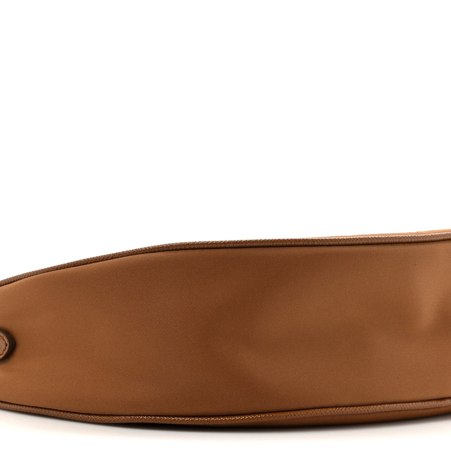 Re-Nylon Saffiano Demi-lune Shoulder Bag Brown