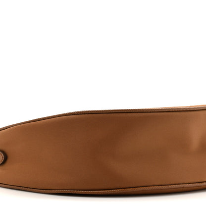 Re-Nylon Saffiano Demi-lune Shoulder Bag Brown
