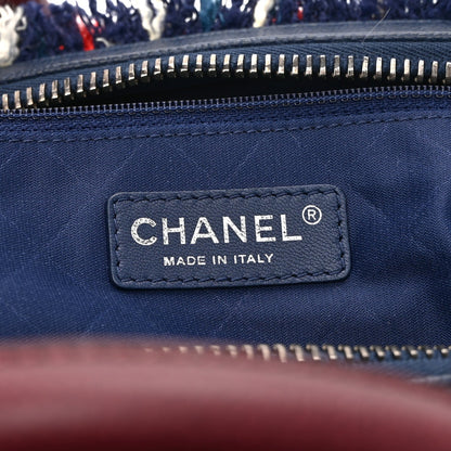 Tweed Large Trip Bowling Bag  Navy Burgundy
