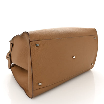Matte Grained Calfskin Soft Margaux 17 Dark Taupe