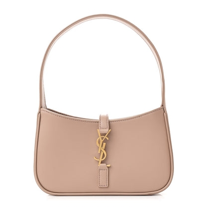 Smooth Calfskin Le 5 A 7 Mini Hobo Dark Beige