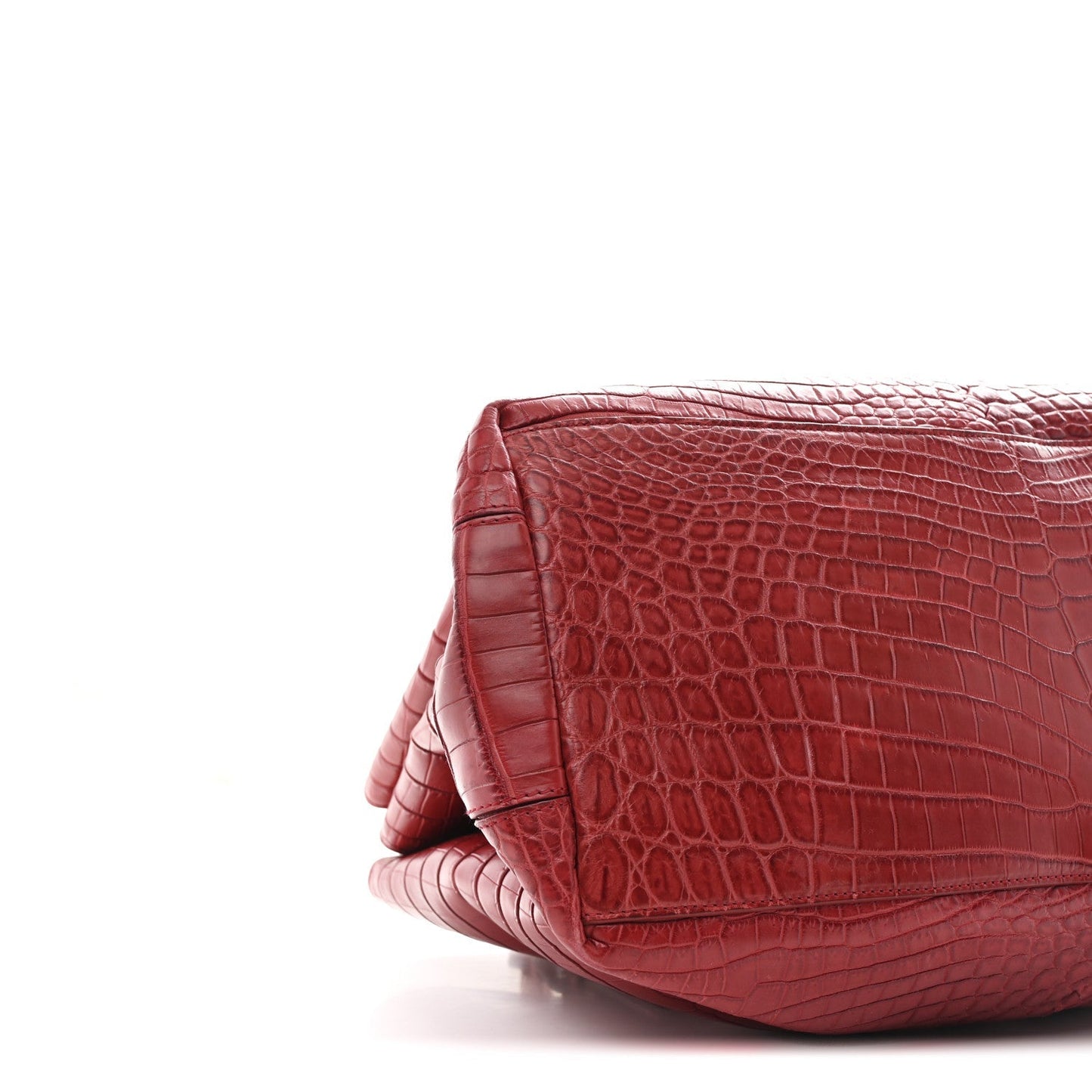 Soft Crocodile Fume Medium Roma Tote Blood